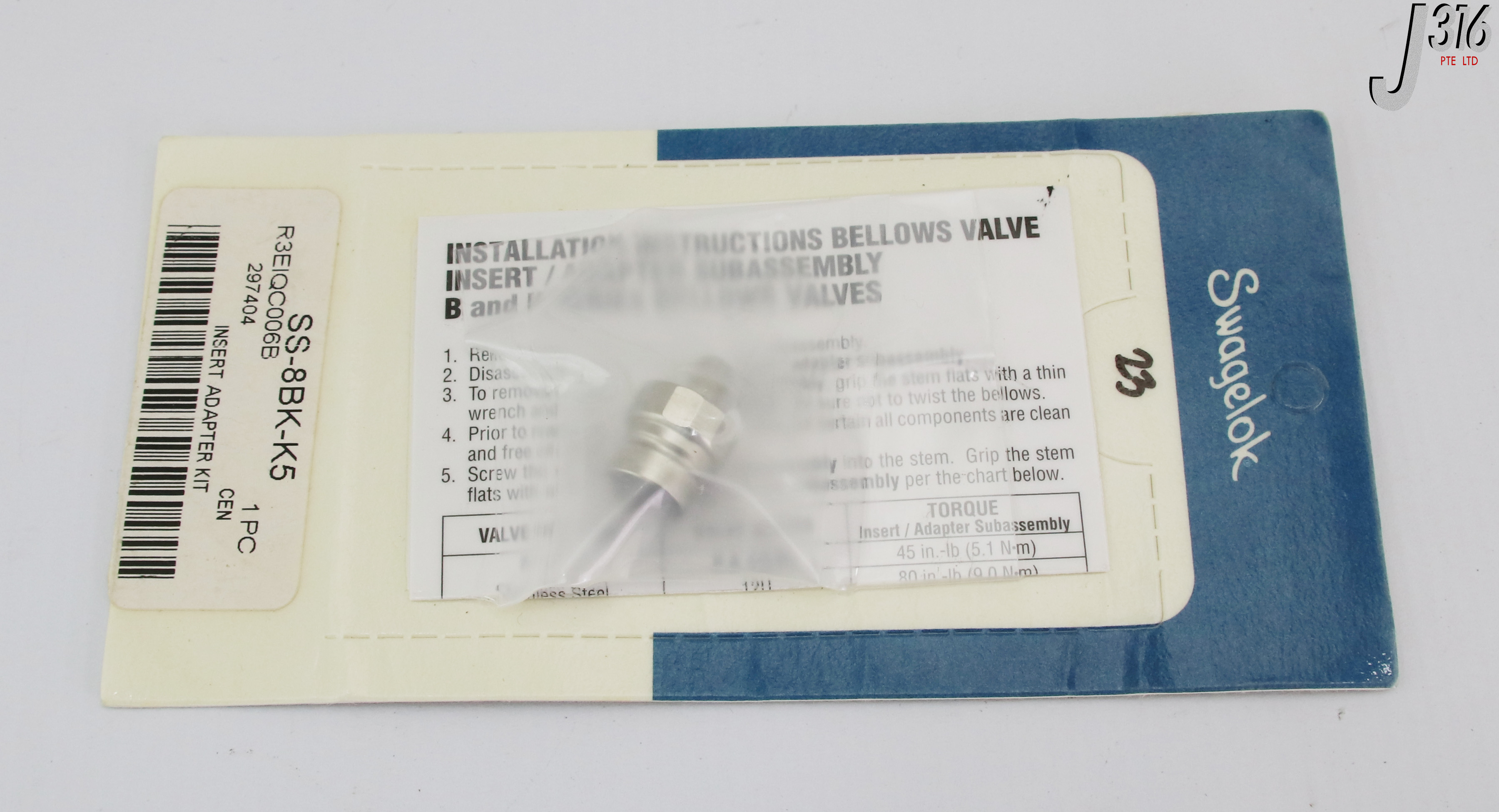 15801 SWAGELOK INSERT ADAPTER KIT (NEW) SS-8BK-K5 | eBay